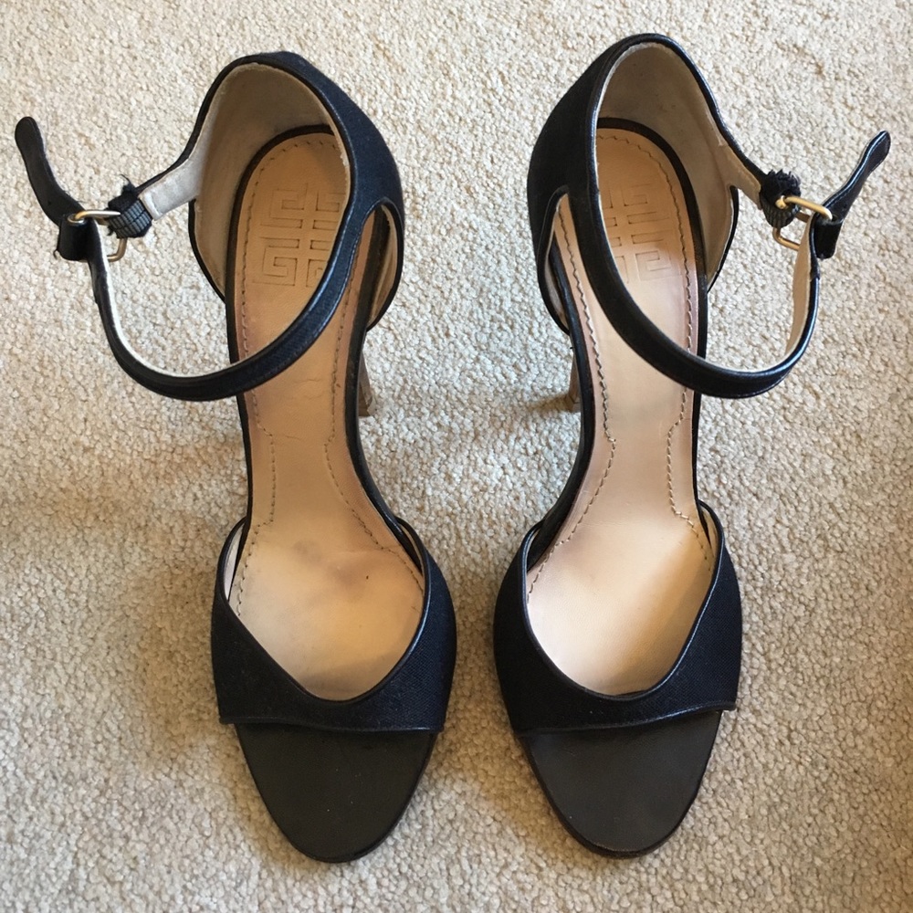 Givenchy black canvas sandals